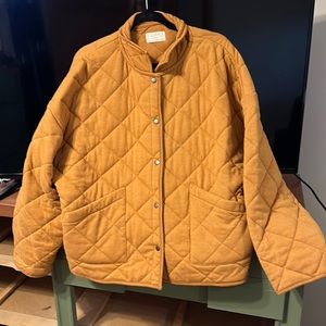 Cotton knit quilted jacket